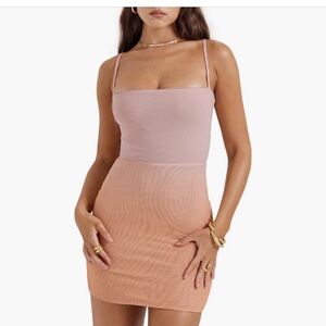 House of CB mixed media mini dress